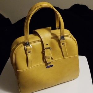 Vintage Mustard Yellow American Escort Luggage Bag